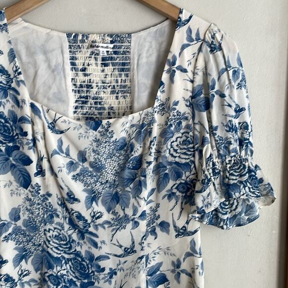 Reformation Constance Floral Print Puff Sleeve Top - Picture 5 of 16